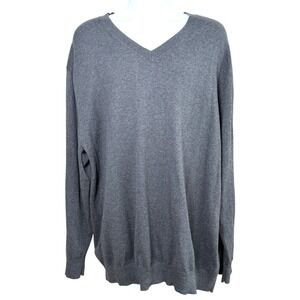 Claiborne Mens Cashmere Blend Lightweight‎ Pullover V-Neck Sweater Size 2XLT